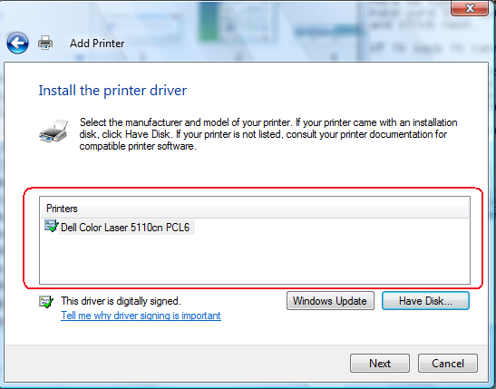 dell printer drivers for windows 7